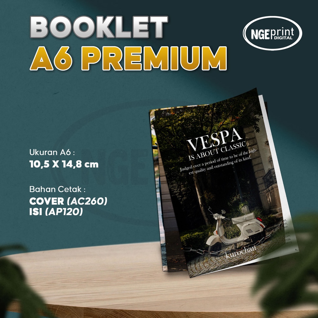 Cetak Buku A6 [PREMIUM] /  Cetak Booklet Company profile A6 / Cetak Buku Custom / Cetak Majalah Mura