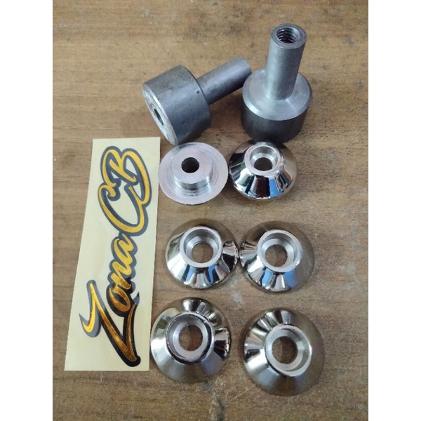 ring manisan shock spakbor jok cb gl00 megapro tiger / dudukan skok cb besi chrome / ring monel baut
