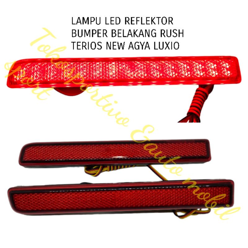 Lampu LED reflektor bumper belakang Toyota Rush Terios  all new Agya  Luxio mata kucing merah Led
