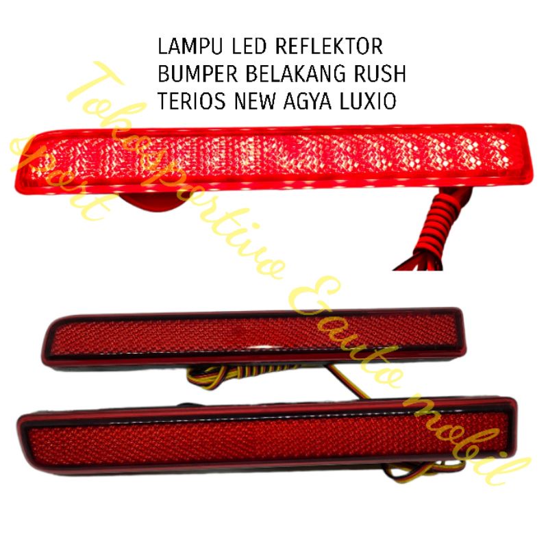 Lampu LED reflektor bumper belakang Toyota Rush Terios  all new Agya  Luxio mata kucing merah Led