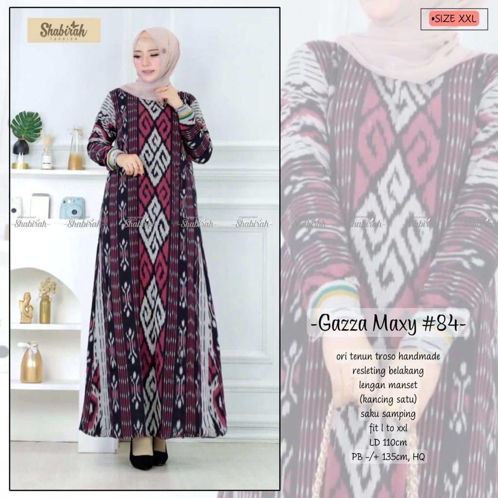 Gamis Maxi Batik Tenun by Butik Batik Solo Bahan Tenuni kode GAMIS TENUN GAZZA MAXY JUMBO
