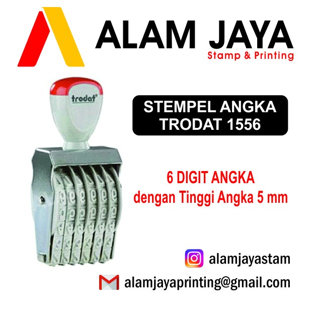 

Produk Stempel Angka 6 Digit 5 Mm Trodat 1556 Trendi