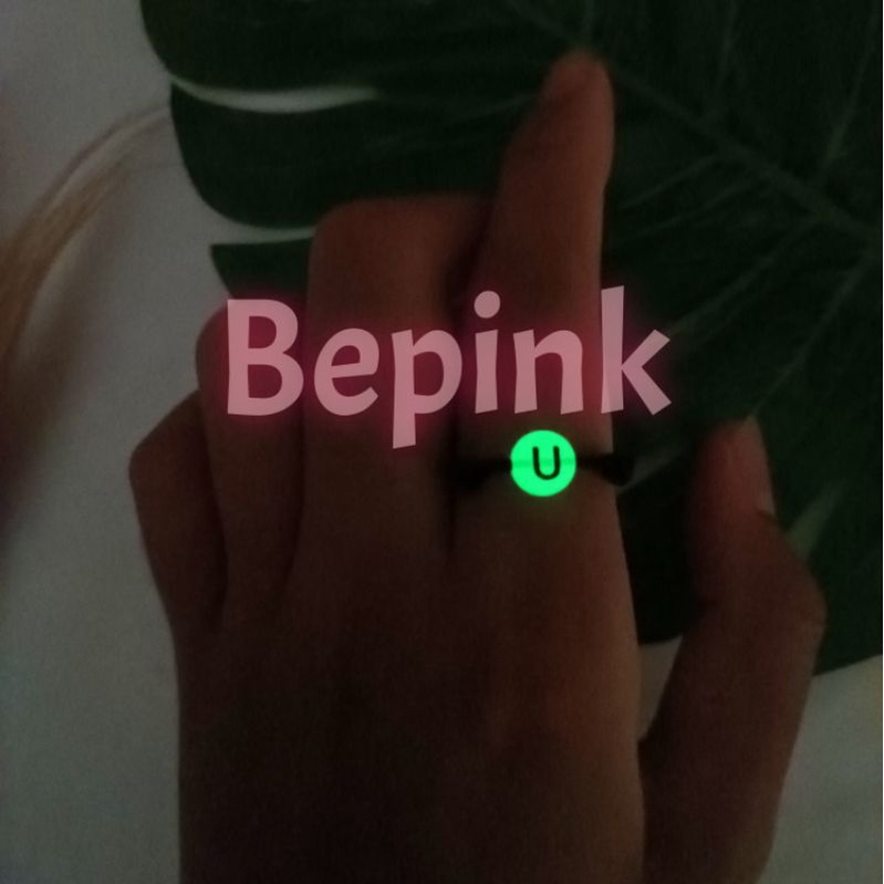 CINCIN INISIAL HURUF GLOW IN THE DARK (BEPINK OFFICIAL)