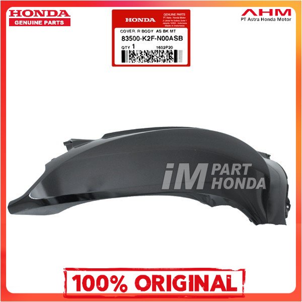 *Ori Ahm  Cover Body Kanan Scoopy eSP K2F Prestige Black Hitam Abu Abu 83500-K2F-N00ASB 83600K2FN00A