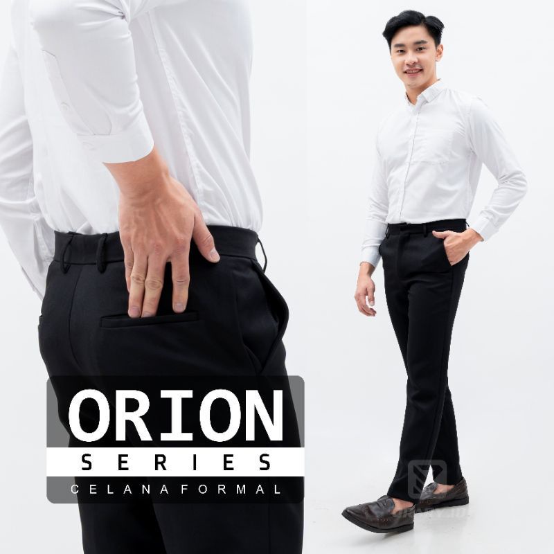 Celana Kantor Pria Slimfit Kerja Bahan Hitam