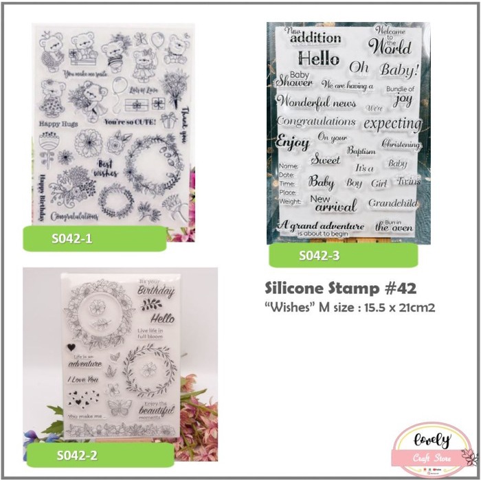 

Bergaransi Transparent Silicone Rubber Clear Stamp Card, Art Craft, Scrapbook #42 Trendi