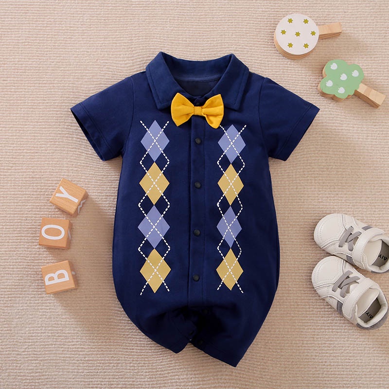 READY!!! jumper anak bayi keren usia 0-2 tahun model TUXEDO NAVY &amp; CREAM dasi kupu-kupu import premium / brownieground / BA-613