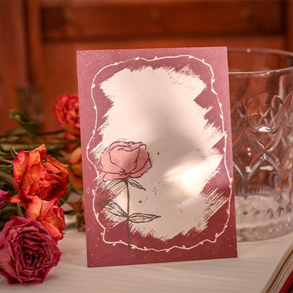 Nickolas1 Loose-leaf Notepad Hadiah Siswa Bahan Kertas Alat Tulis Sekolah DIY Scrapbook Romantic Rose Series Tulisan Pads Retro Notepad