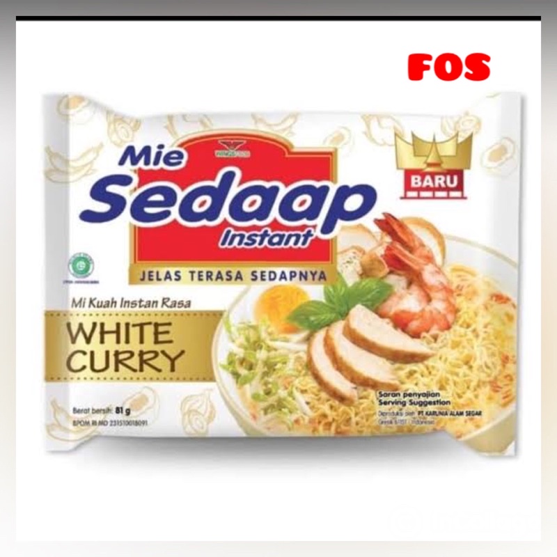 

NOODLES/MIE INSTANT SEDAP KUAH RASA WHITE CURRY ECER/SATUAN