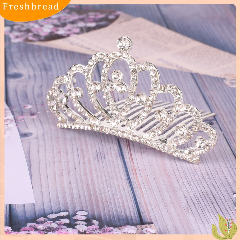 (Fresh) Sirkam Tiara Mahkota Kecil Hias Berlian Imitasi Untuk Bayi / Anak Perempuan / Prom / Pernikahan