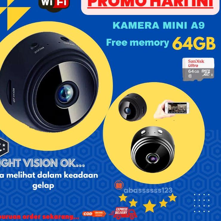 Super Deals Kamera mini A9 FREE MEMORY 64GB kamera mini pengintai (COD)