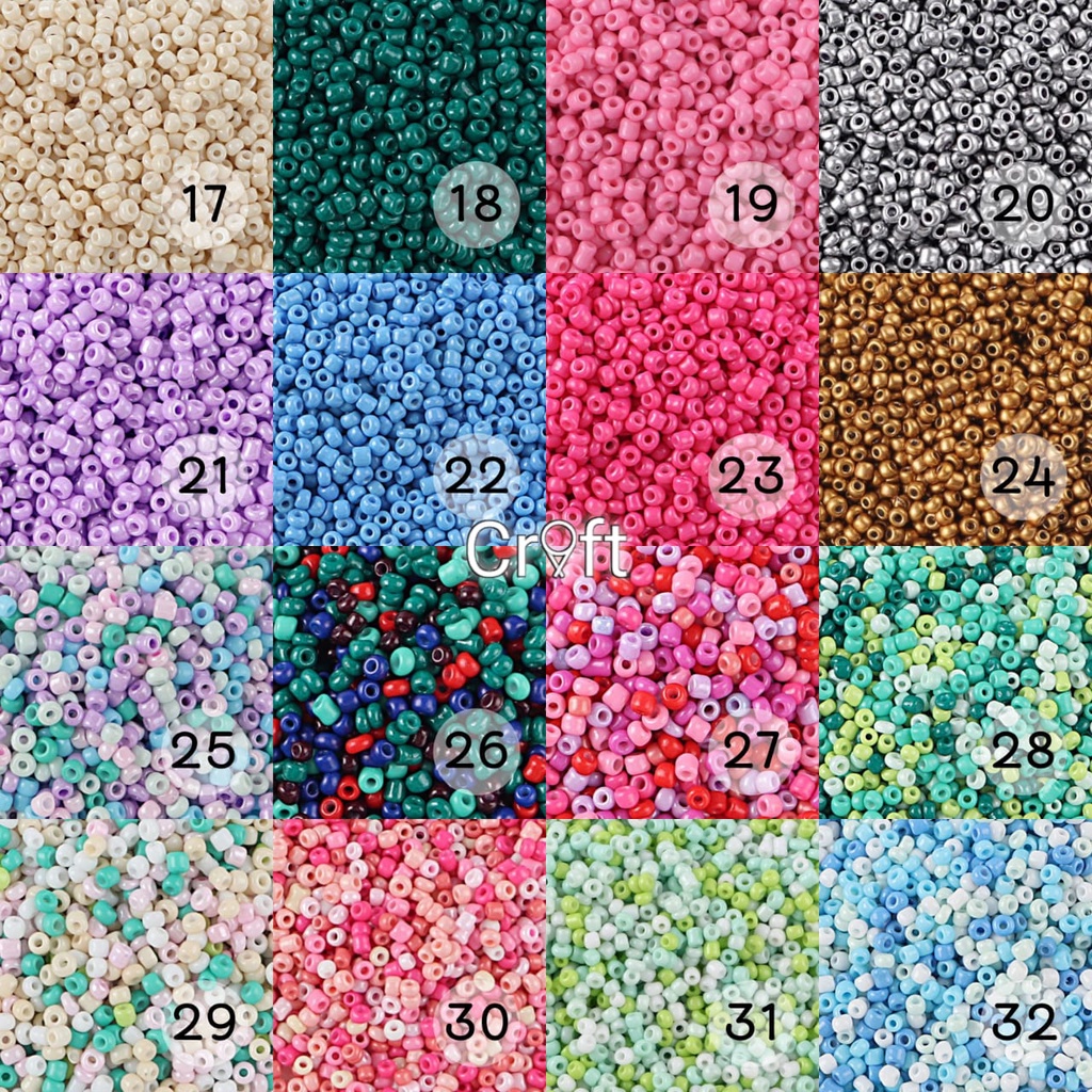 Manik Pasir Mote Payet Beras 2/3/4mm Bahan Kerajinan Tangan 11/0 8/0 6/0 [ per 10 gram ] 99Craft