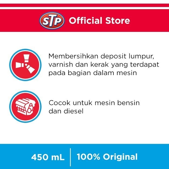 STP Engine Flush 450ml Pembersih untuk Ganti Oli Mobil Motor