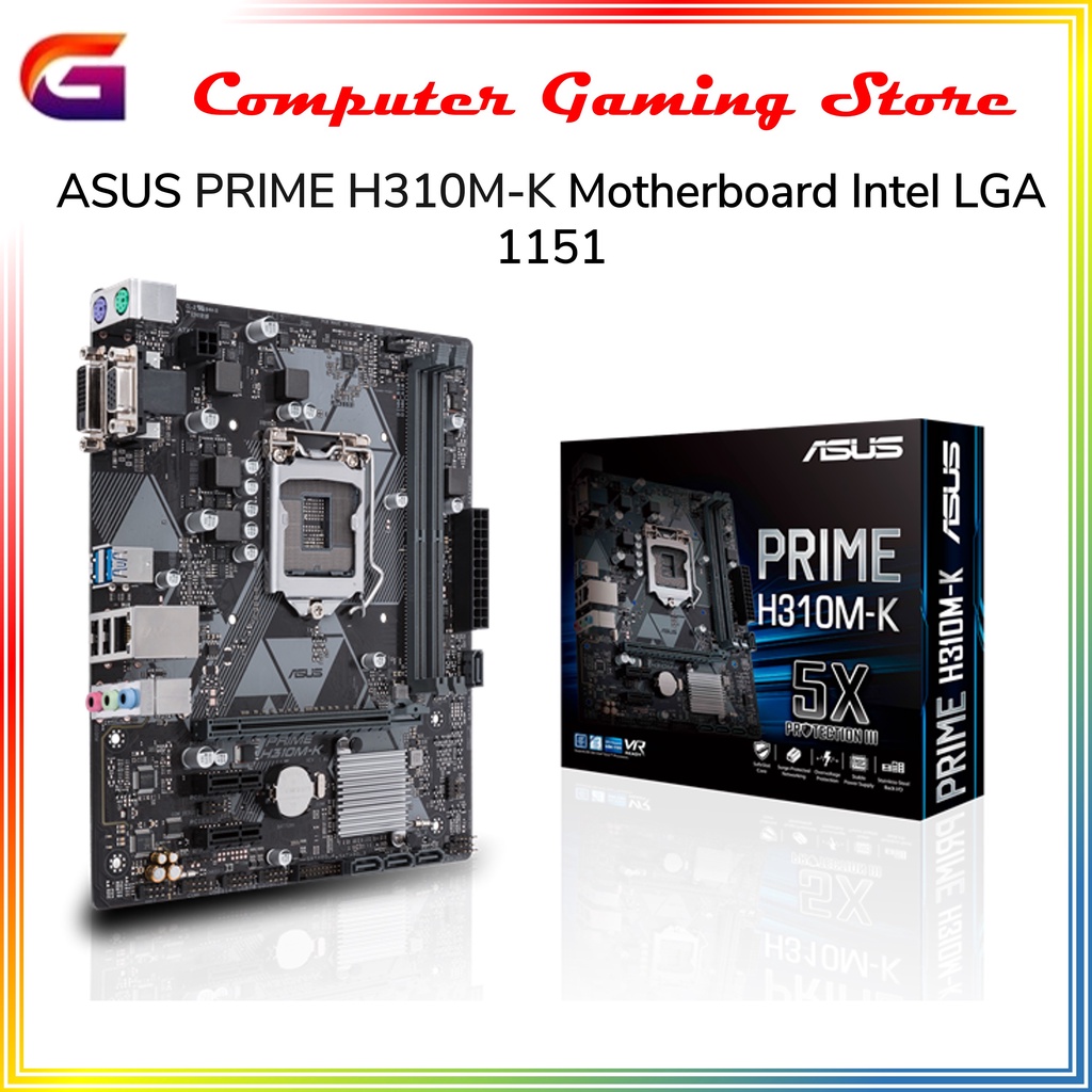 ASUS PRIME H310M-K Motherboard Intel LGA 1151 for 9th / 8th Generation