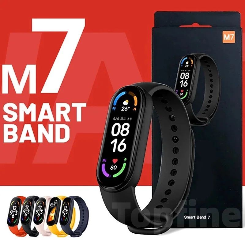 GARANSI✅M6/M7 SmartWatch SmartBand Kustom Wallpaper Bluetooth Musik Kontrol Tahan Air Mi Band 7/6 SmartWatch