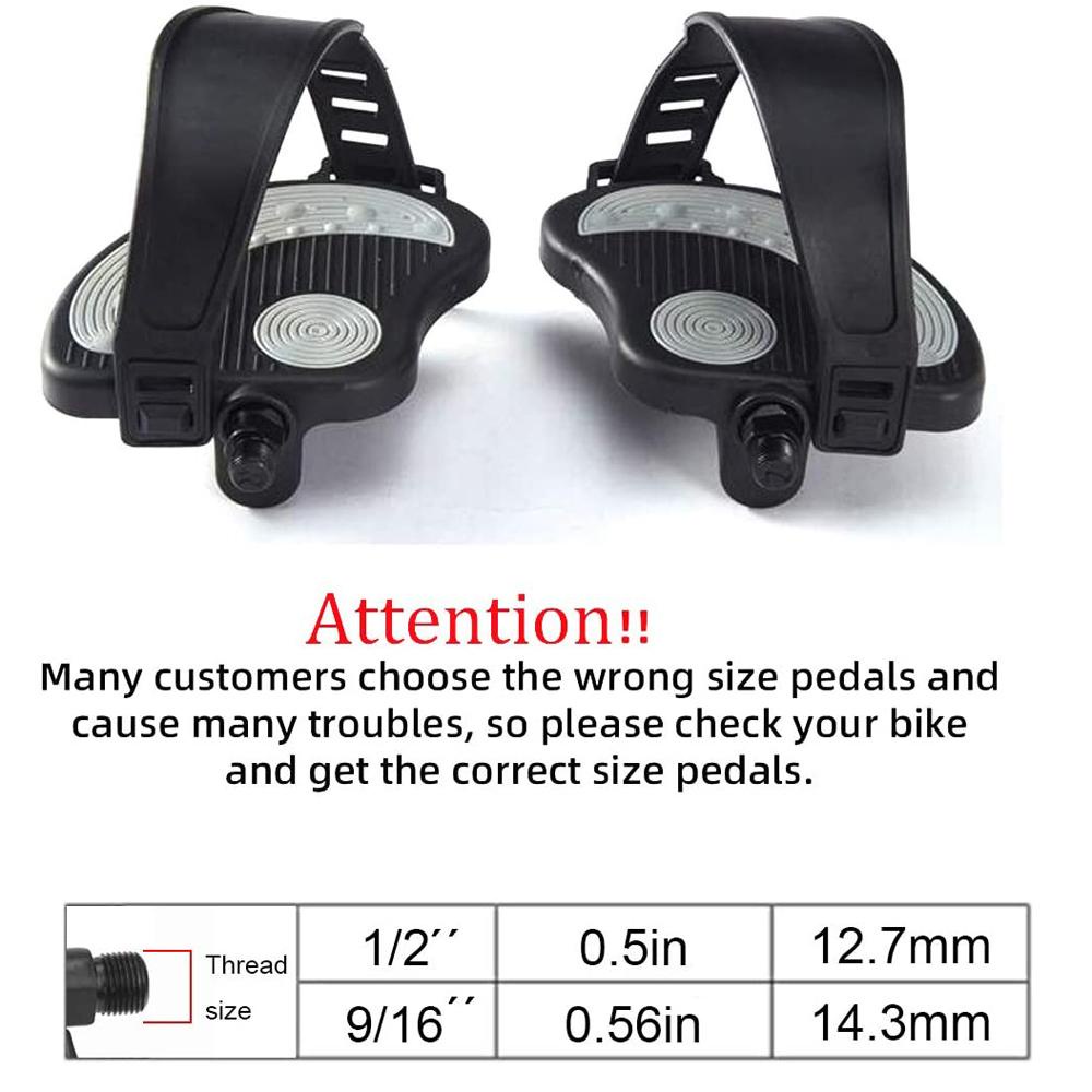 Lanfy Pedal Sepeda Latihan Tali Karet Rumah Pedal Sepeda Spindel1 /2 Non-slip Untuk Sepeda Spin