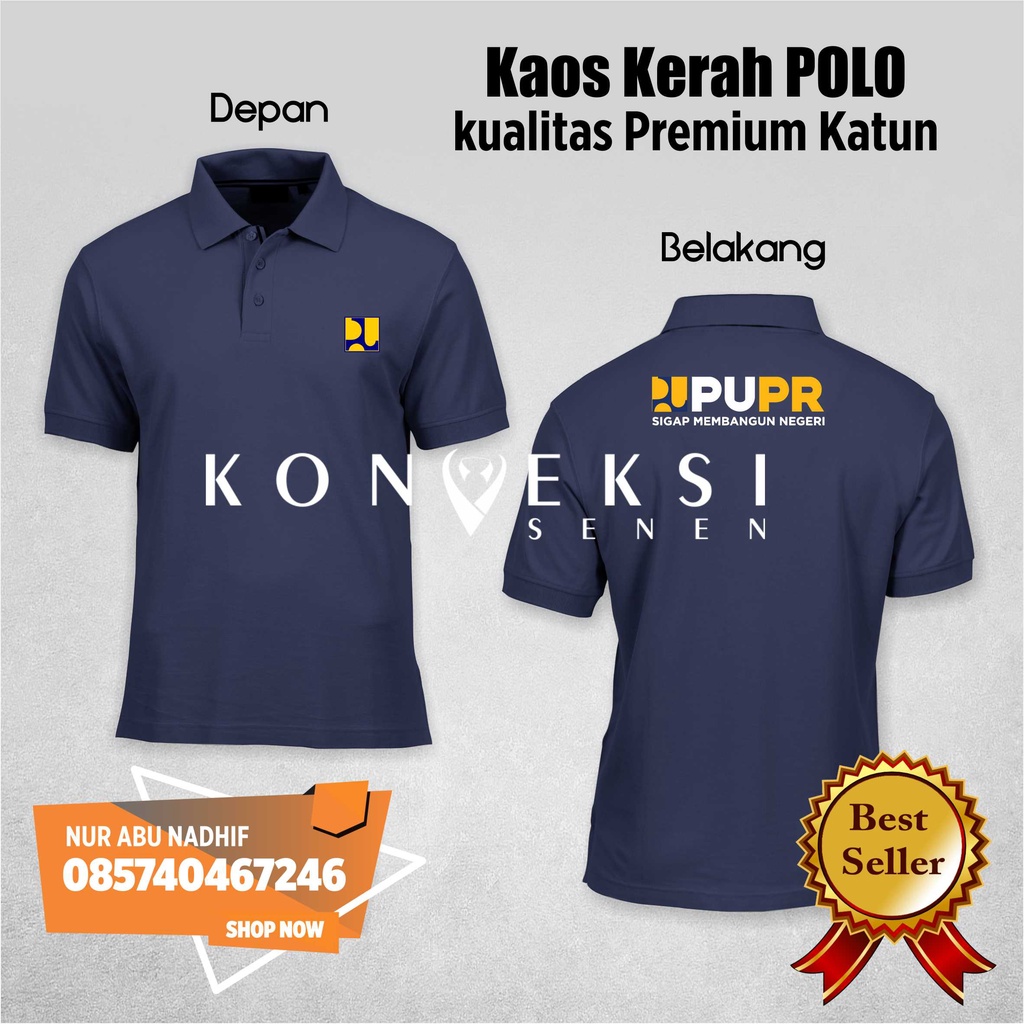 KAOS POLO SHIRT PUPR  BAJU TSHIRT - Kaos PUPR - Baju BPUPR