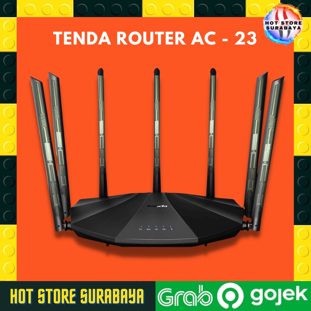 Tenda Ac23 : Wall Killer Dual Band Ac2100 Gigabit Mu-Mimo Beamforming PREMIUM ORIGINAL