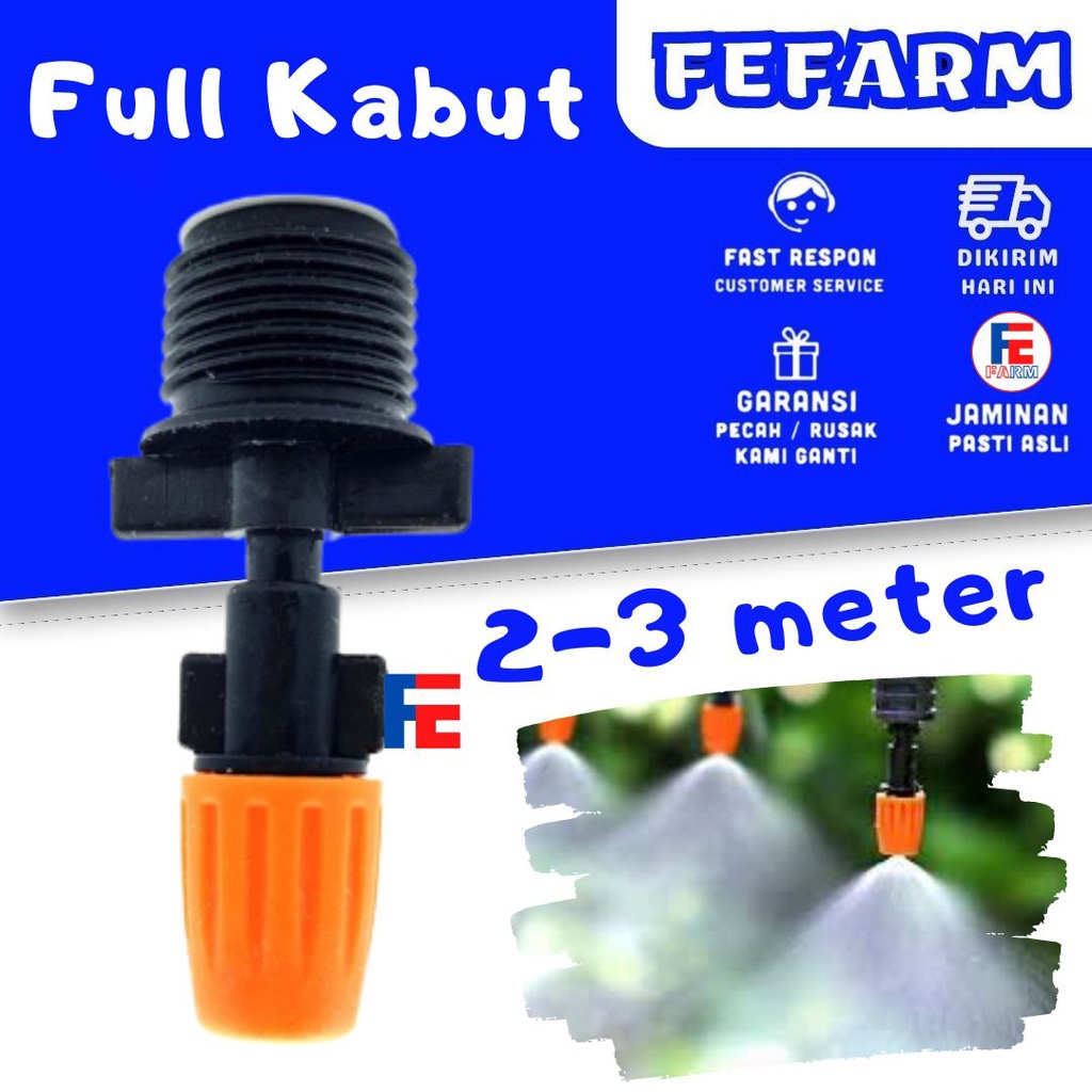 SPRINKLER SPRAYER HEAD 1 WAY MIST NOZZLE MISTI Fitting Drat Setengah Inchi