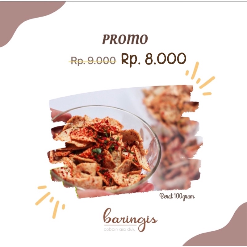 

BARINGIS - Basreng kerings PEDAS 100 gram