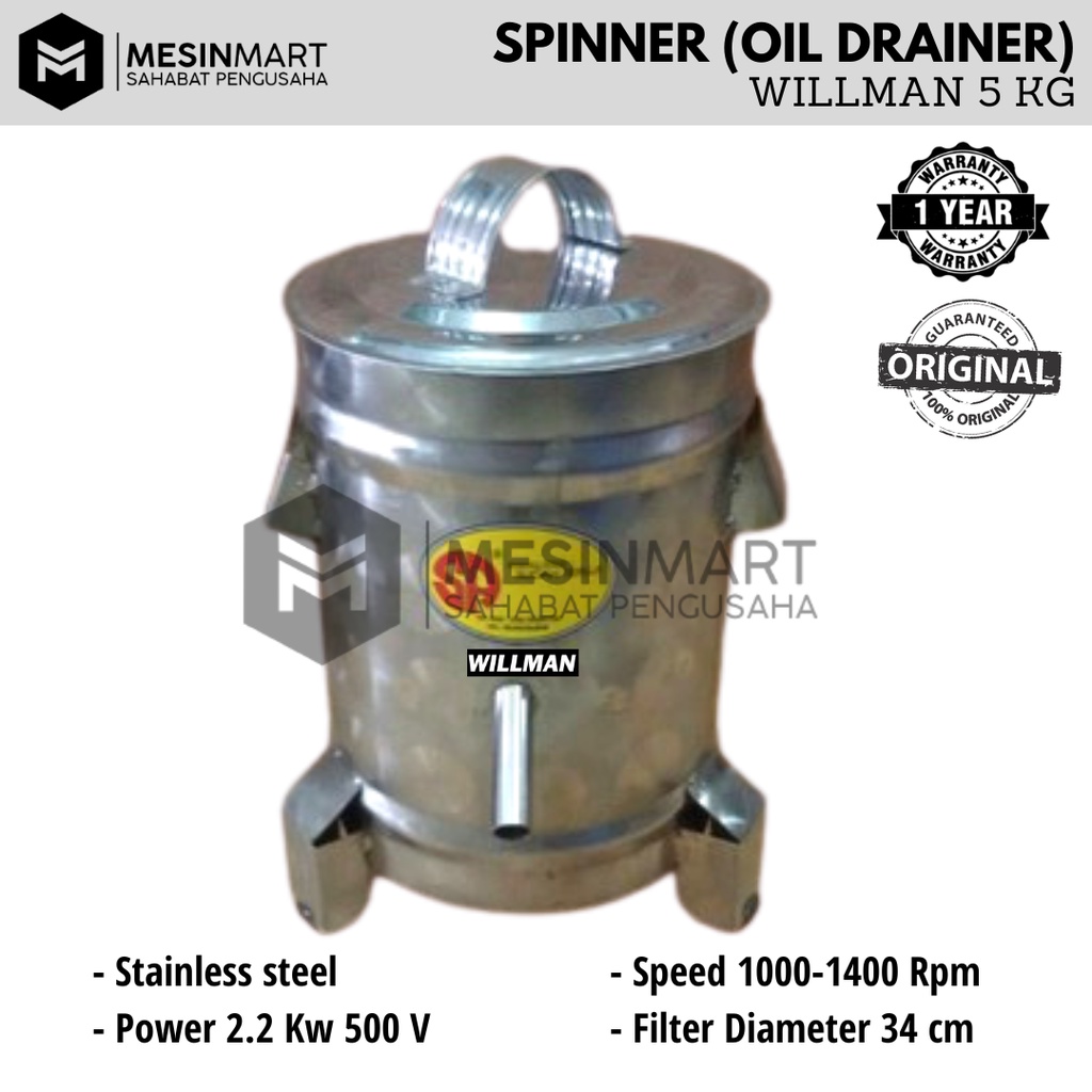 Spinner/ Mesin Peniris (Pengering) Minyak 5 KG