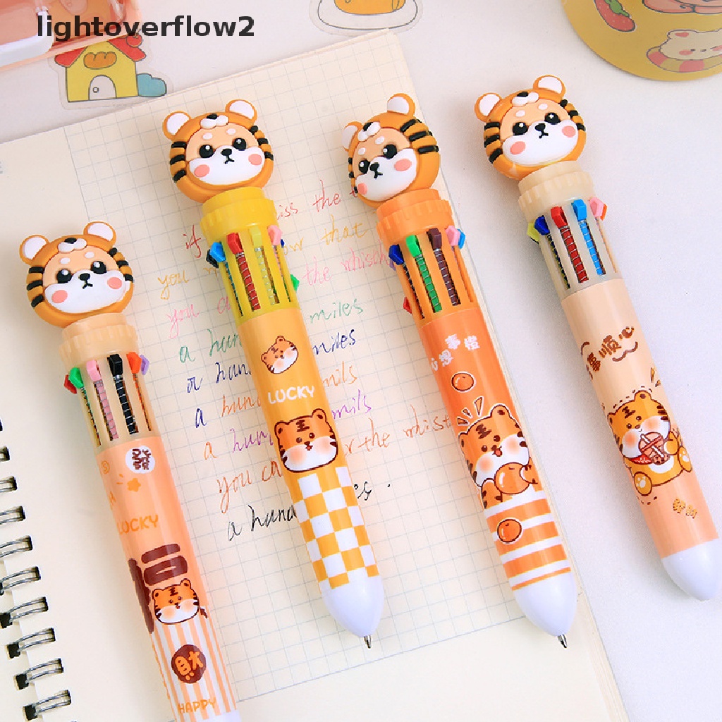 (lightoverflow2) Pulpen 10 Warna Tebal 15cm Bahan Silikon Untuk Sekolah / Kantor