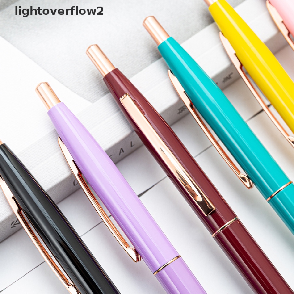 (lightoverflow2) Pulpen Bahan stainless steel Untuk Kantor