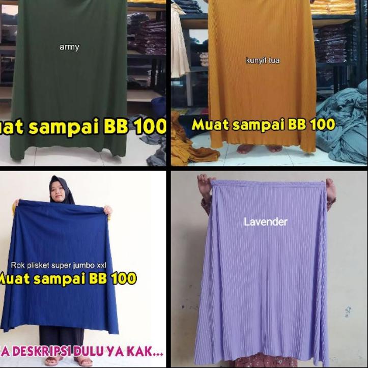 Trend Product Rok plisket super jumbo xxl bigsize tebal bisa untuk ibu hamil Menarik✜