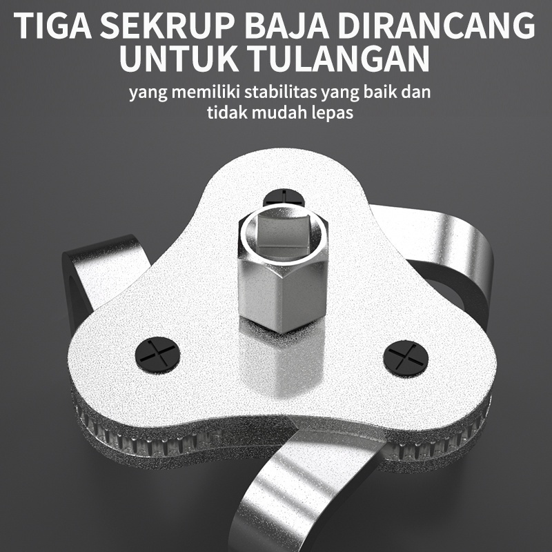 ISKU Kunci Filter Oli Universal 1/2'' Dan 3/8'' Two Way Oil Filter 55-110mm Oil Filter Wrench