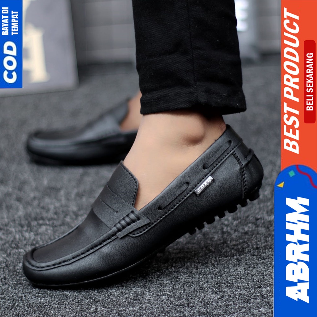 Sepatu Pantofel Formal Kerja Kantor Hitam Pria Original Abrhm Verona