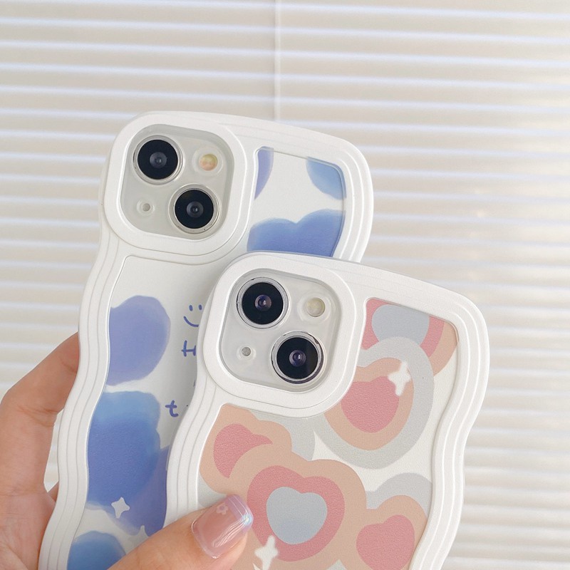 Soft Case Motif Hati Warna Pink Biru Untuk VIVO Y11 Y12i Y15 Y17 Y20S Y20i Y12S Y93 Y91C Y91i V9 V20 V23E S1 Y19