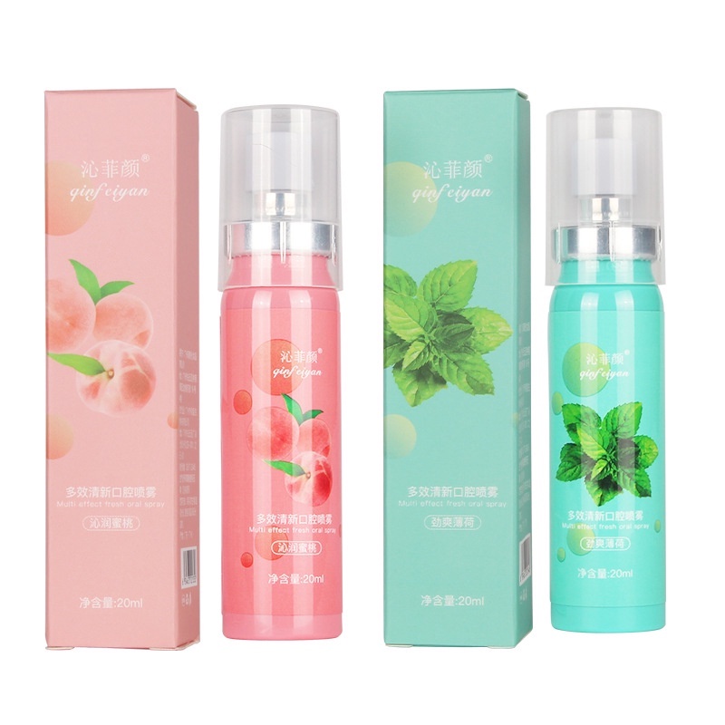 Hope Store - Spray Pengharum Semprotan Bau Mulut Penyegar Nafas Tahan Lama Qinfeiyan Spray 20ml