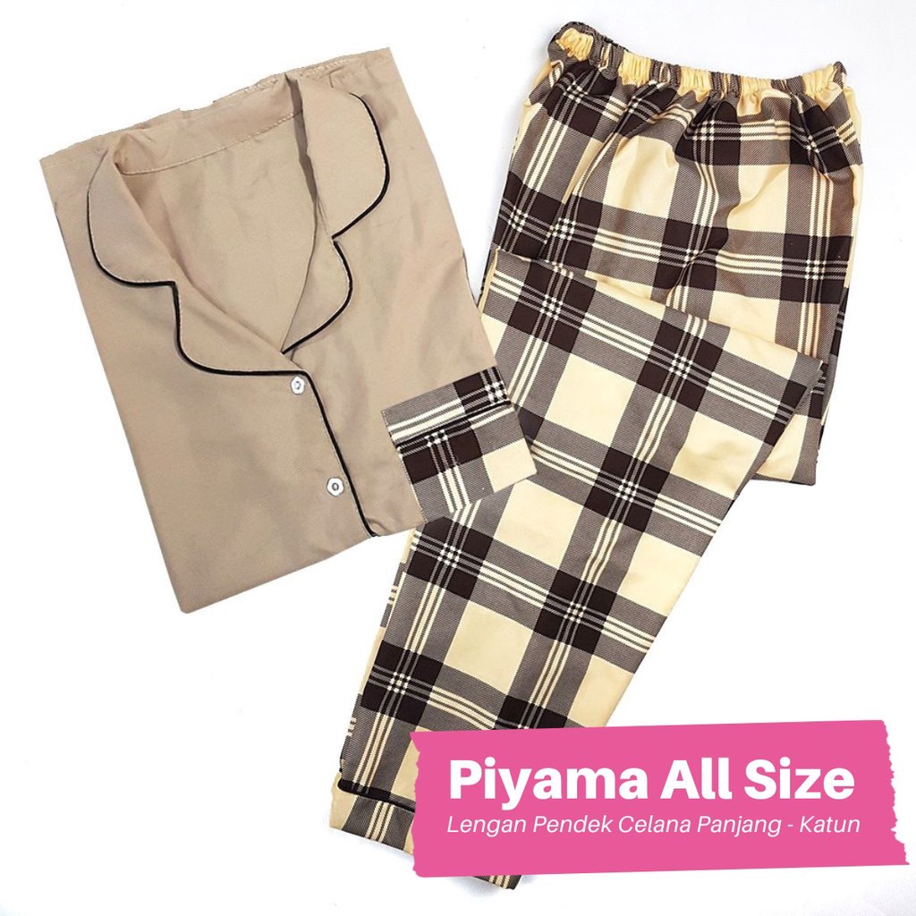 BAJU WANITA SETELAN WANITA BAJU TIDUR PIYAMA WANITA DEWASA CP ONE SET DAILY DEYURE