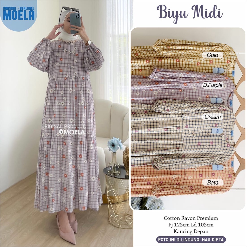 BAJU WANITA BIYU MIDI BY MOELA