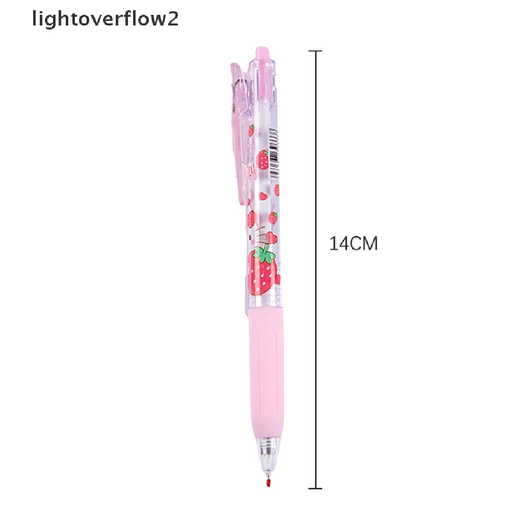 (lightoverflow2) 1 / 6Pcs Pulpen Gel 0.5MM Motif Anime Untuk Stationery Anak Perempuan / Hadiah