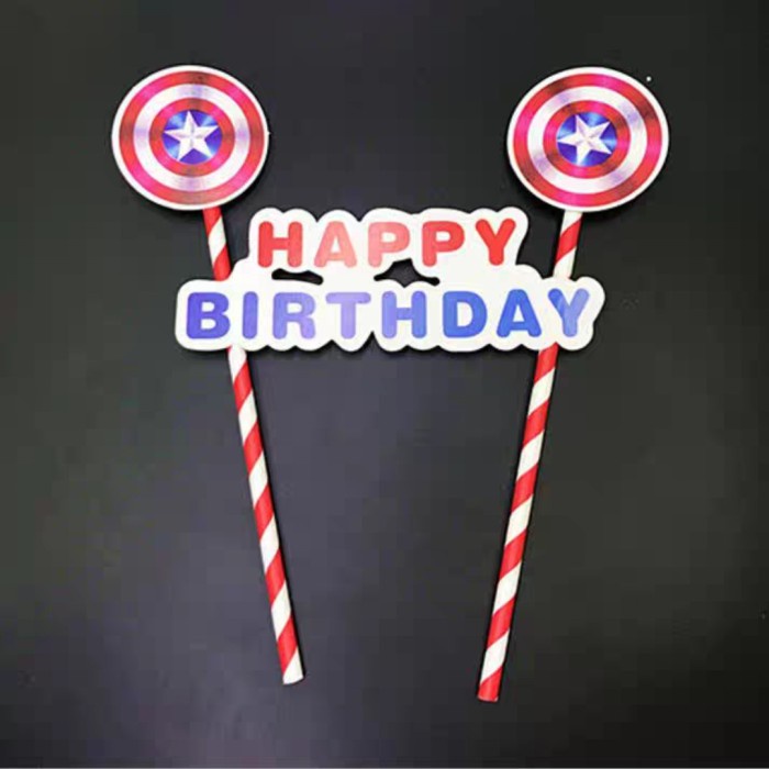 

Cake topper Happy Birthday Karakter / Hiasan kue ulang tahun