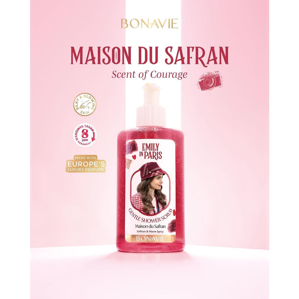 BONAVIE x Emily In Paris Gentle Shower Scrub Maison Du Safran
