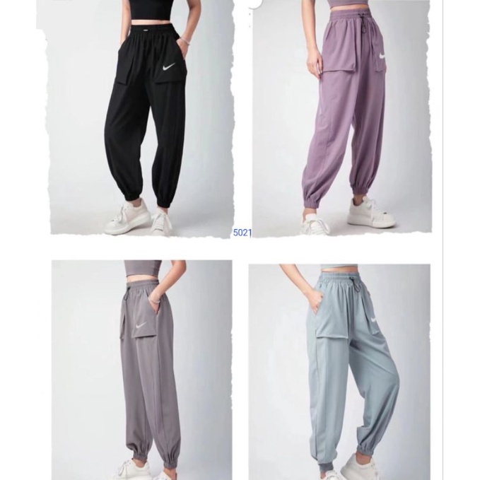 NIKE SPORTWEAR CELANA PANJANG JOGGER JOGER WANITA SPORT OLAHRAGA RUNNING JOGING TRAINING BAHAN PARAS