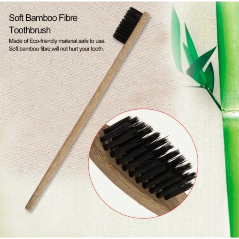 sikat gigi bambu sikat gigi kayu sikat gigi natural bamboo toothbrush