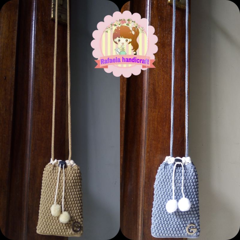 Tas rajut hp/tas rajut selempang