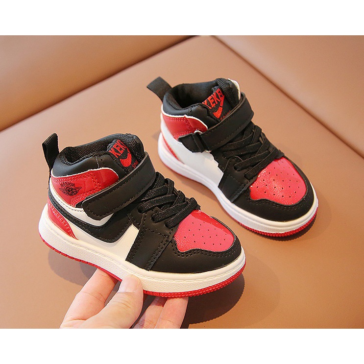 Sepatu Sneakers Anak Sepatu Anak Semi Boots Sepatu Fashion Anak Import JORDAN NEW MERAHBIRU