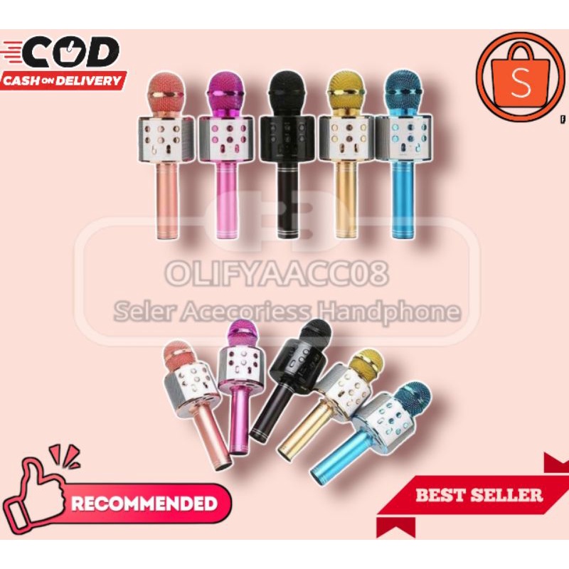 MIC KARAOKE BLUETOOTH WIRELESS PORTABLE WS858 / Mic WS 858