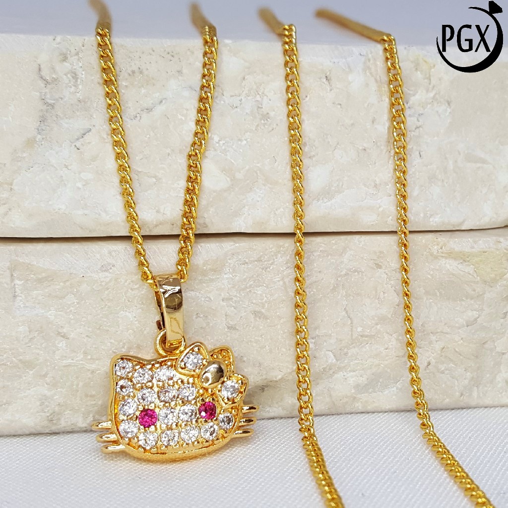 PGX Kalung Wanita Xuping Aksesoris Fashion Perhiasan Lapis Emas XD150