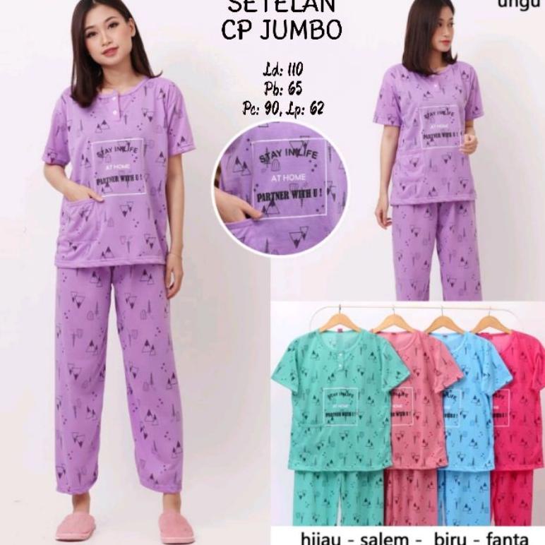 SAP.18Oc22e • Geser[8]Motif>>> BAJU TIDUR JUMBO Ld 110 XXL CP KAMENLI DEWASA (100% REALPICT)