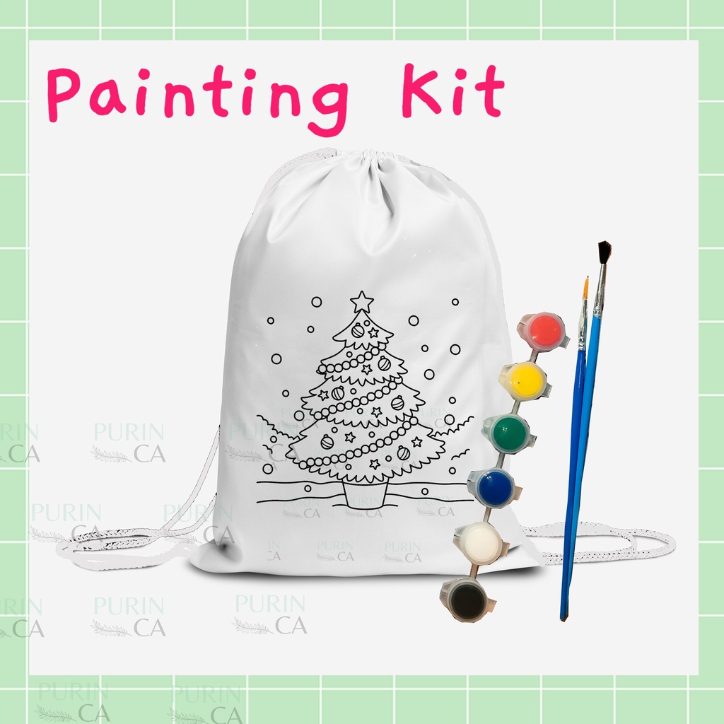 Painting Kit Coloring Kids Bag Motif Christmas Santa Part 2