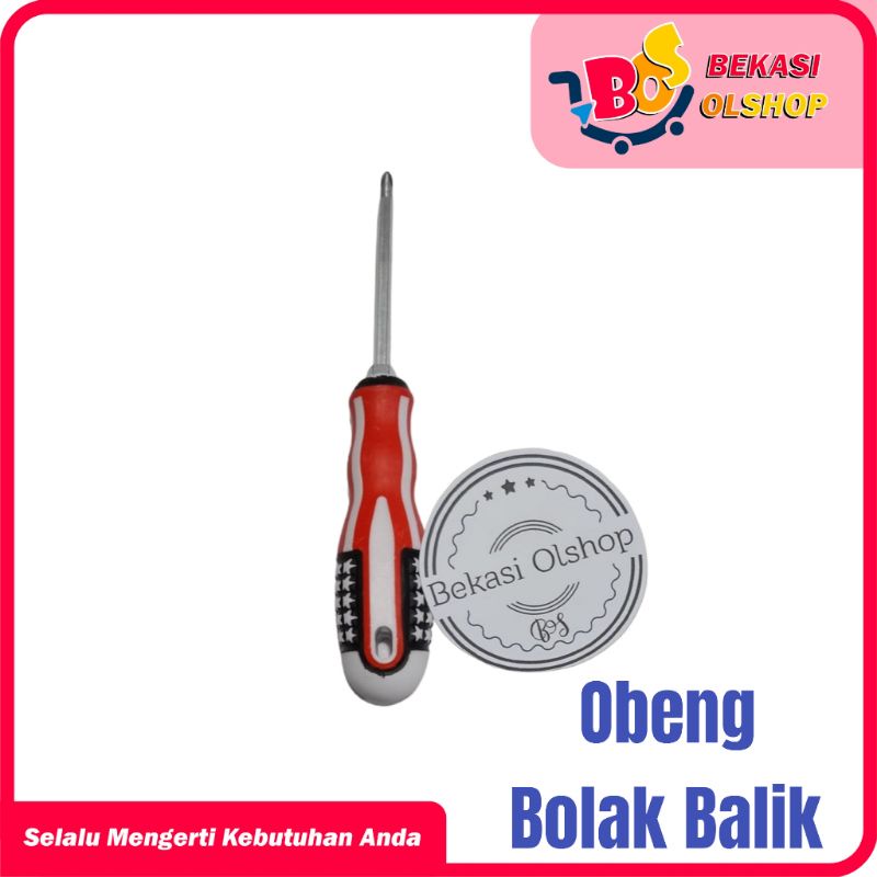 Obeng Bolak Balik 2 Way Motif Amerika