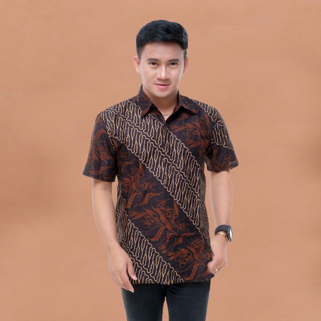 terbaru kemeja batik pria lengan pendek -  baju batik pria - kemeja kerja - kemeja batik kantor - bimasakti - bima sakti - hem batik