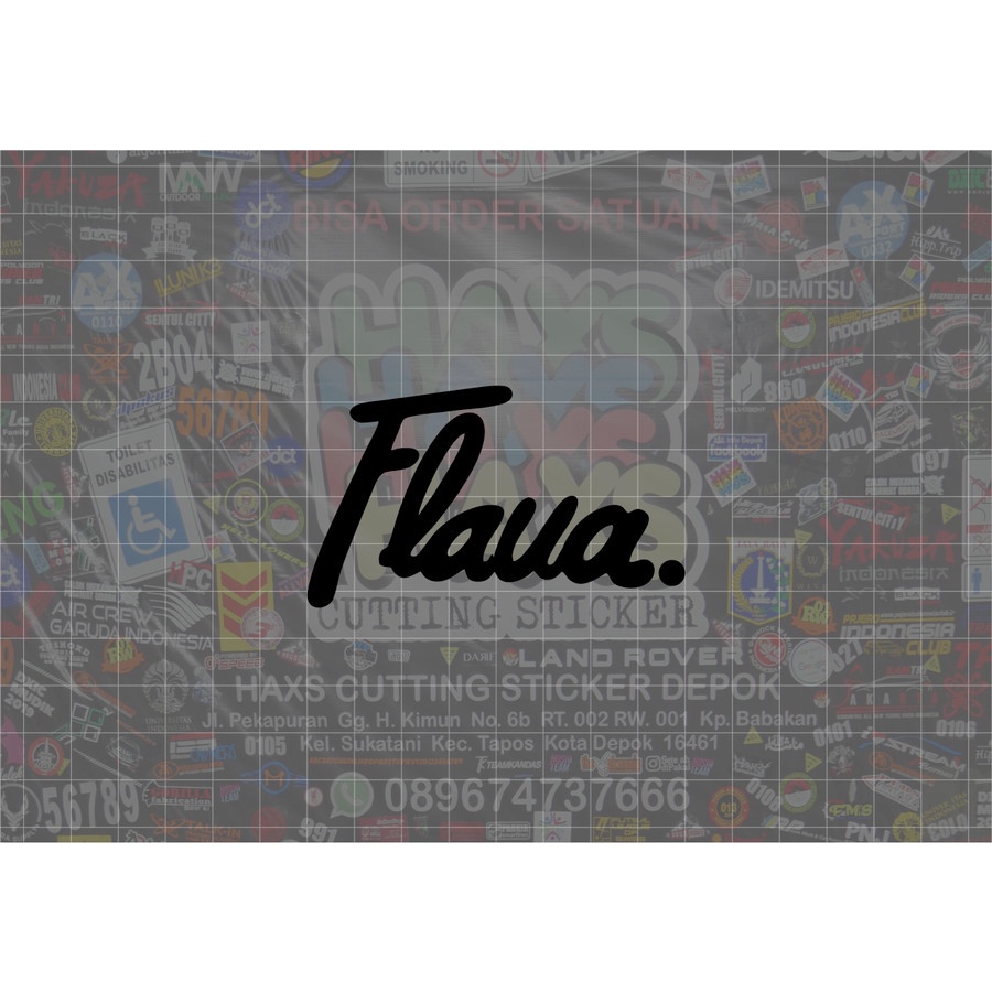 Cutting Sticker Flava Ukuran 8 Cm Untuk Motor Mobil