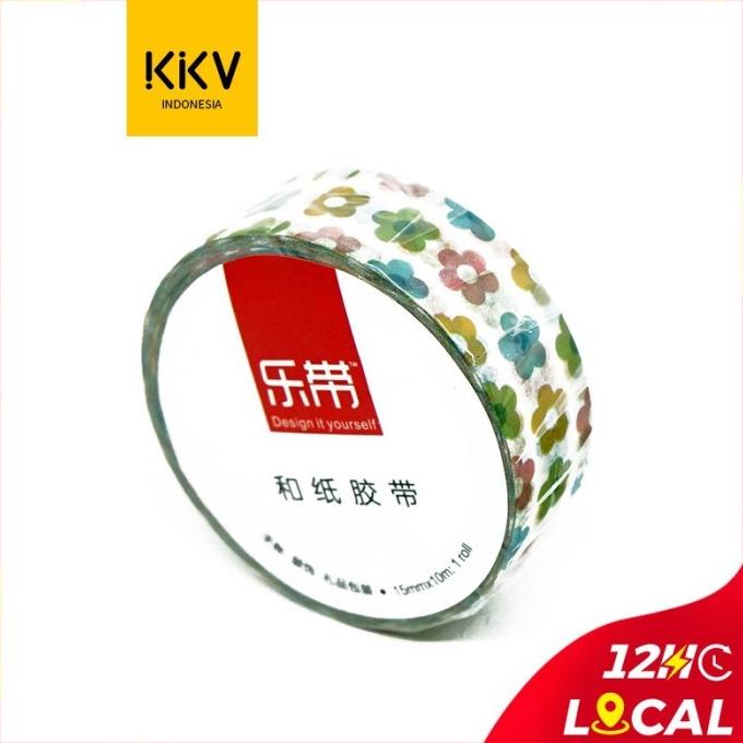 

KKV Ledai Washi Tape Selotip DIY Isolasi Gambar - Elegant Green Flower