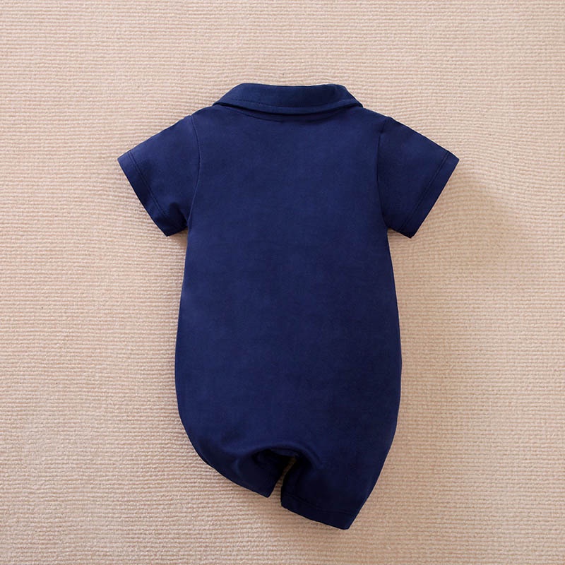 COD - Jumper bayi laki laki premium korea / Jumper Anak laki laki navy &amp; cream lengan pendek lucu